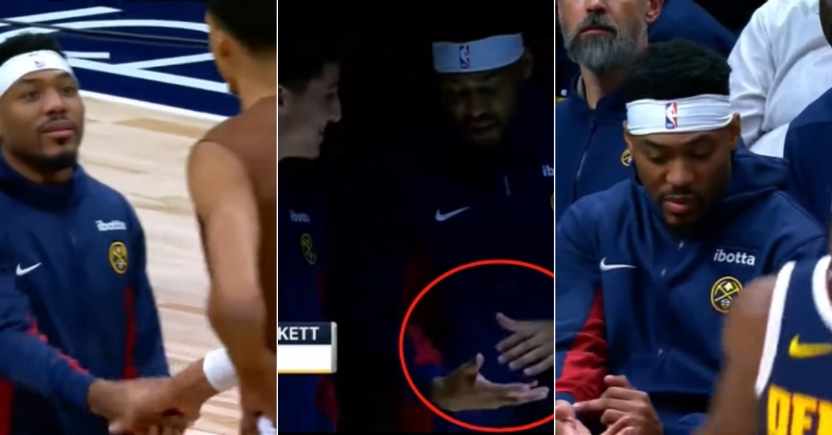 NBA / 【影片】超乎想像？金塊小將和溫班亞瑪握手被嚇到！隨後一直與隊友描述「斑馬」巨掌