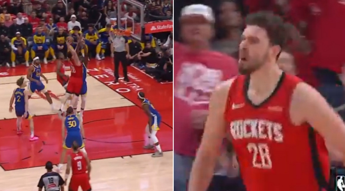 NBA / 【影片】開局上強度！森根空切下順接球，面對格林防守上演滑翔戰斧劈扣！