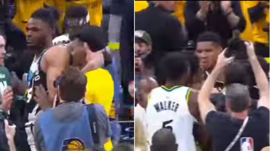 【影片】發生了什麼？字母哥和馬瑟倫擁抱，突然爆發了衝突！