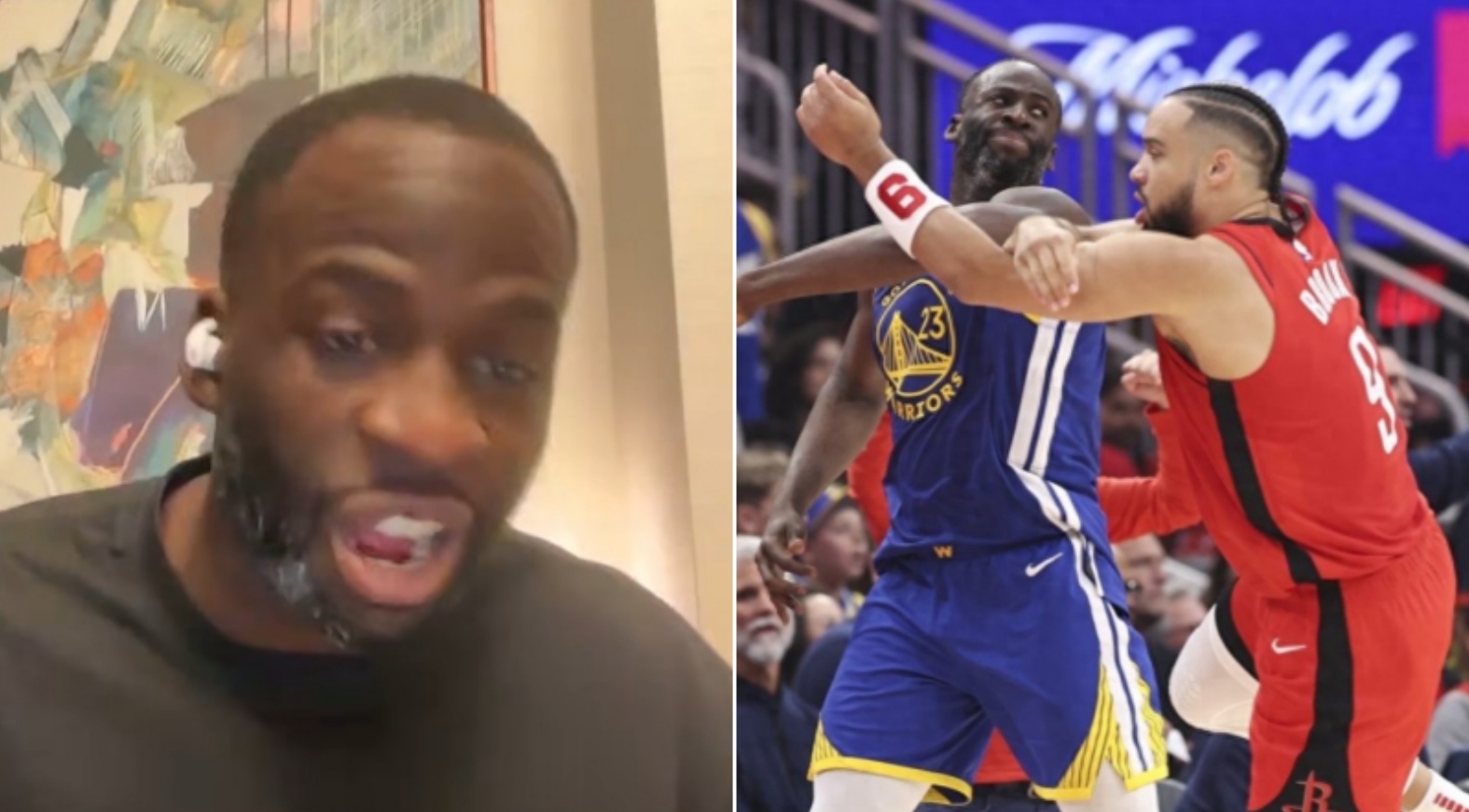 火箭勇士再打口水仗！追夢格林怒斥狄龍：搶七後他沒和任何人握手就走，他失去了我的尊重！