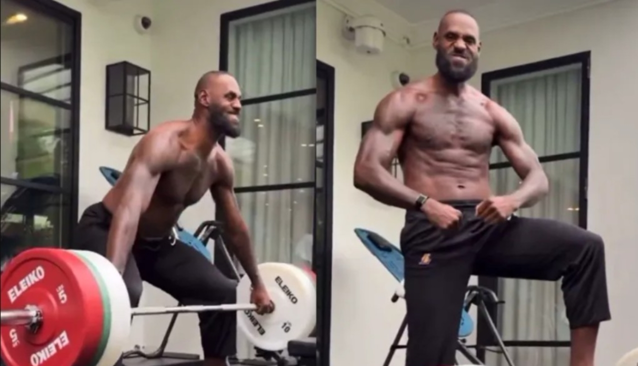 【影片】詹姆斯晨練大秀肌肉！與戴維斯曬同一句箴言，NBA官方為其第23季預熱！