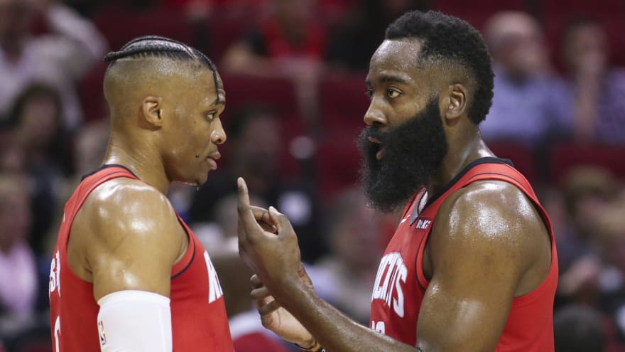 Russell Westbrook dismisses question about argument with James Harden | Yardbarker