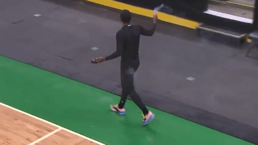 NBA: Kyrie Irving raises eyebrows with bizarre pre-game rituation on Boston return