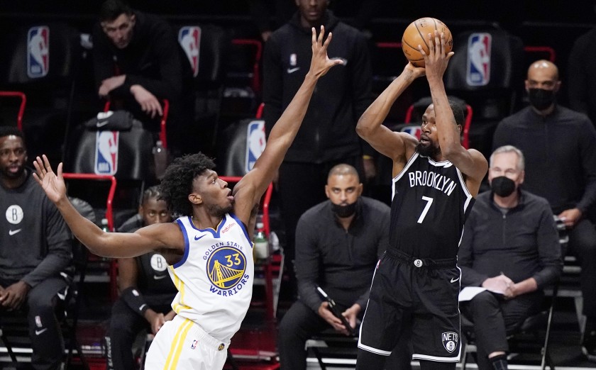 Kevin Durant returns with 22 points and a 125-99 Nets rout of Warriors - Los Angeles Times