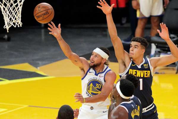 Warriors find reasons to celebrate in preseason-opening win over Nuggets - SFChronicle.com