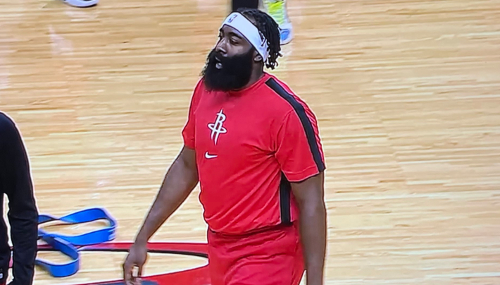 People Went Wild Over A Pic Of THICC James Harden At A Preseason Game