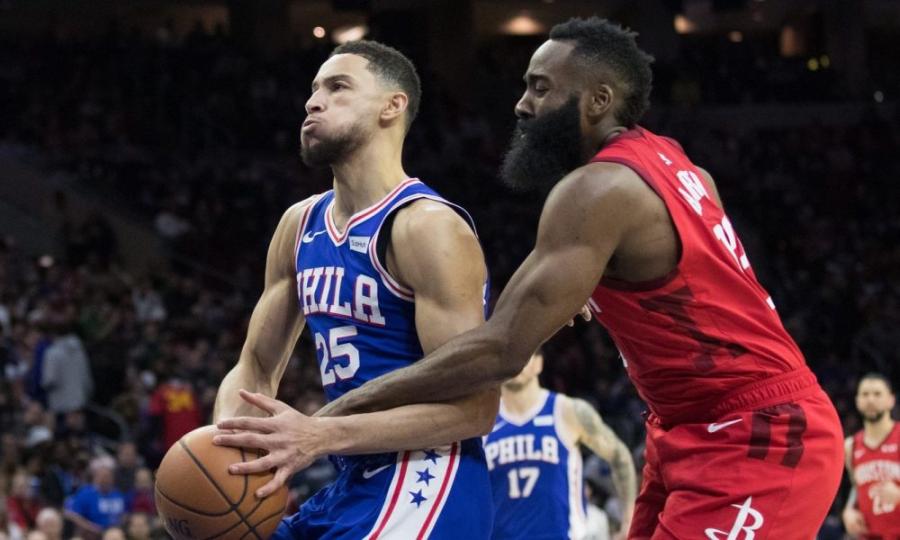 Ben Simmons praises defense, strength of James Harden