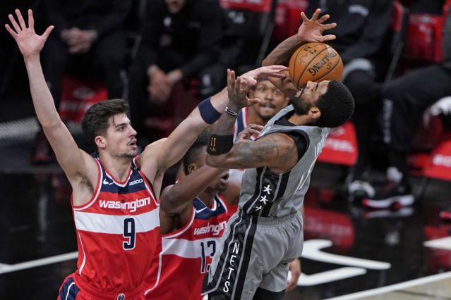 Wizards edge Nets 123-122 after Irving, Durant miss late