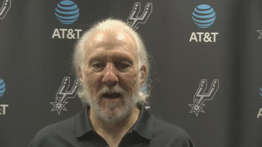 Coach Gregg Popovich speaks about the tough schedule to start the season for the Spurs before Nuggets game | kens5.com