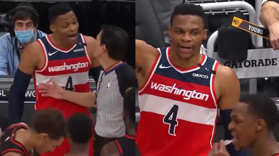 Rajon Rondo Wanna Fight Russell Westbrook after Trash Talk! Double T's! Hawks vs Wizards - YouTube