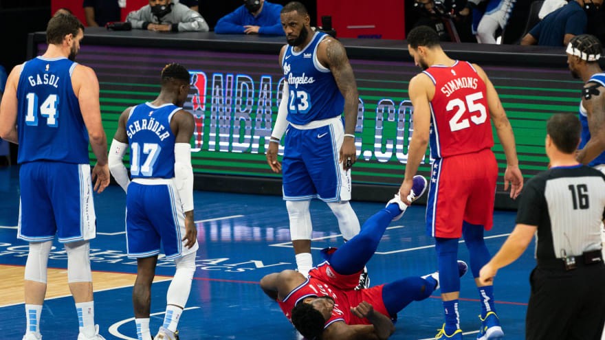 Should LeBron face suspension for hard foul on Embiid? | Yardbarker