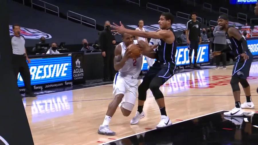 Kawhi Leonard with a 2-pointer vs the Orlando Magic