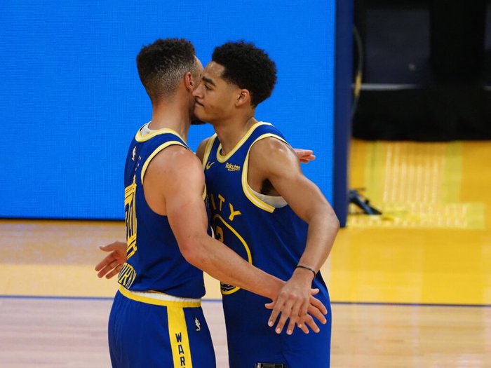 Warriors upset Jazz on Steph Curry's birthday as Jordan Poole, James  Wiseman, Nico Mannion pass test – The Athletic