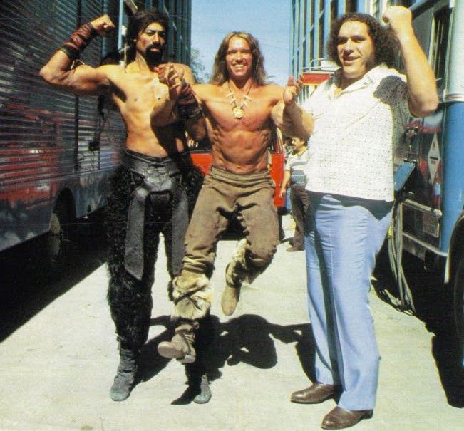 Arnold Schwarzenegger Wilt Chamberlain Andre The Giant | Andre the ...