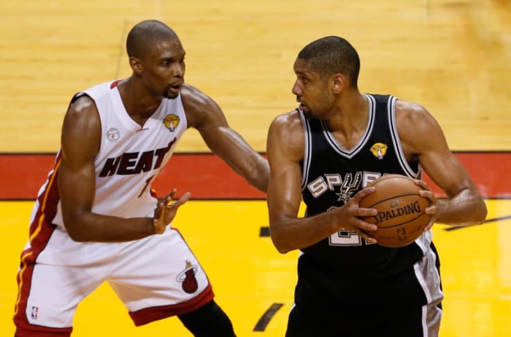 Chris Bosh has nothing but respect for San Antonio Spurs and Tim Duncan