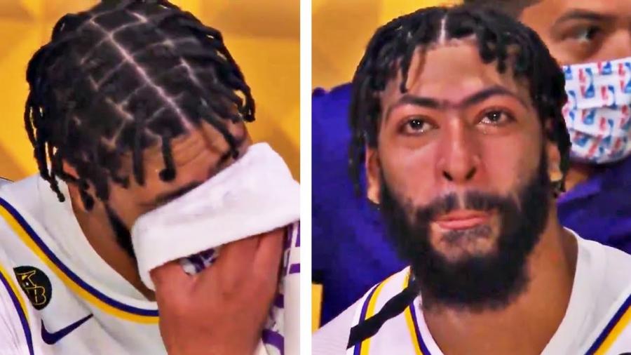 Anthony Davis' Emotional Reaction To Lakers Winning NBA Championship, In Full Tears - YouTube