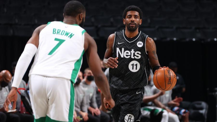 Brooklyn Nets' Kyrie Irving ties season high with 40 points in 'vintage' game, embraces ex-Boston Celtics teammates afterward - ABC7 New York