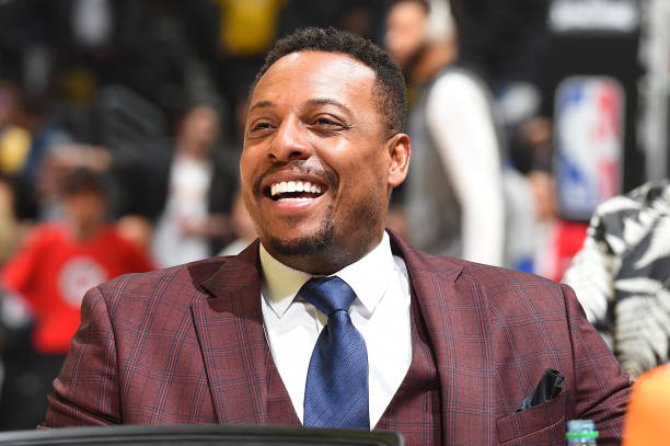 LOS ANGELES, CA - MARCH 8: NBA Legend Paul Pierce attends the game between the LA Clippers and the Los Angeles Lakers on March 8, 2020 at STAPLES Center in Los Angeles, California. NOTE TO USER: User expressly acknowledges and agrees that, by downloading and/or using this Photograph, user is consenting to the terms and conditions of the Getty Images License Agreement. Mandatory Copyright Notice: Copyright 2020 NBAE (Photo by Andrew D. Bernstein/NBAE via Getty Images)