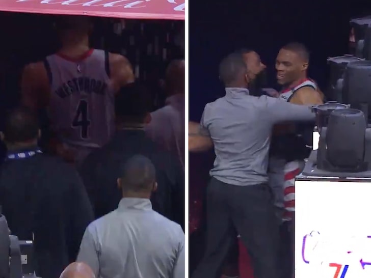 Russell Westbrook Incensed After Fan Dumps Popcorn On Him, LeBron James Outraged