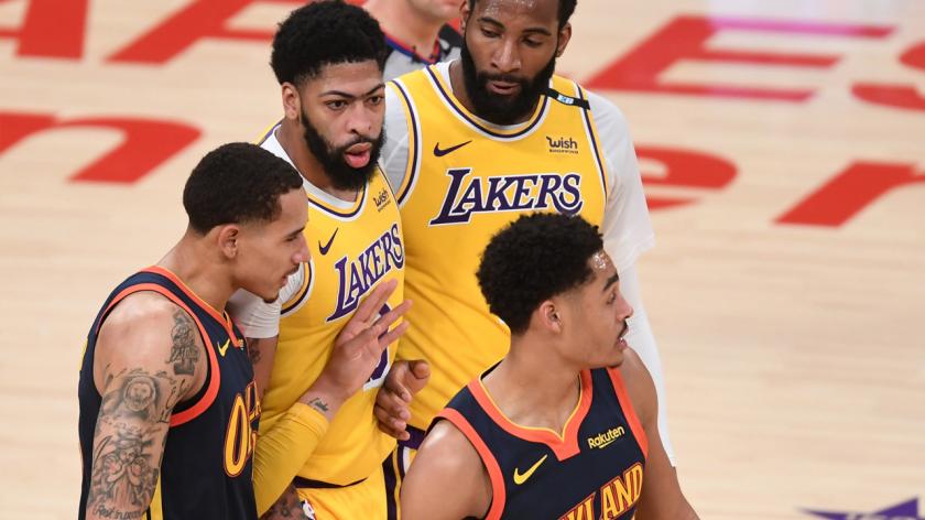 Two Warriors 'poked the bear' in Lakers' win, Anthony Davis says | RSN