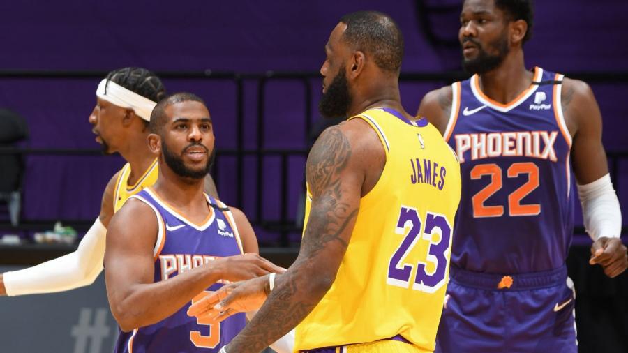 Los Angeles Lakers' LeBron James: Need A-game in first playoff clash with  Suns' Chris Paul - ABC7 Los Angeles