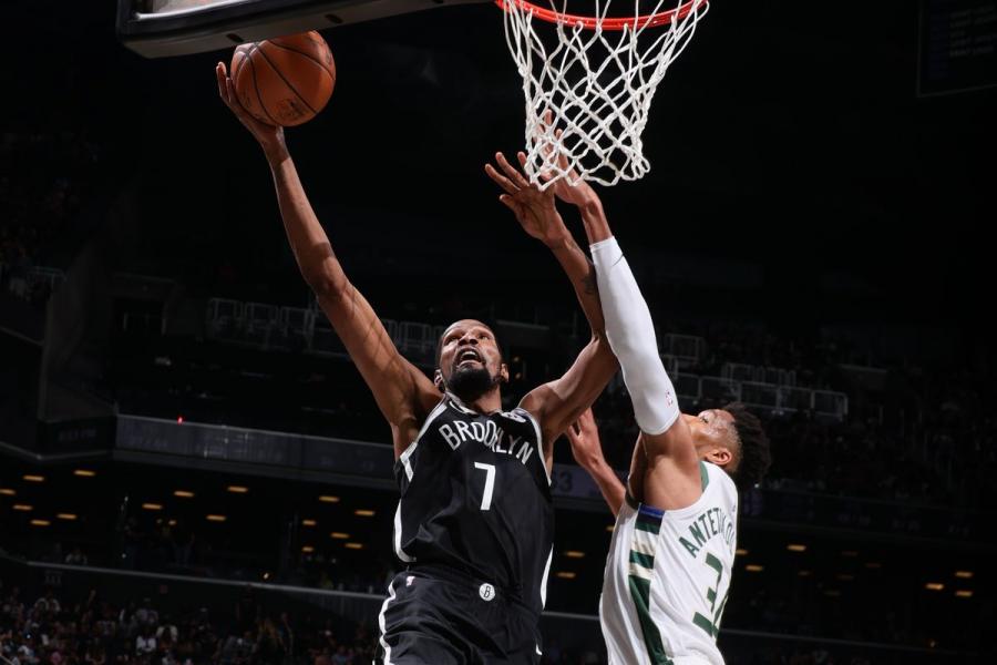 Kevin Durant, Kyrie Irving combine for 54 as Nets take Game 1, 115-107; James Harden hurt - NetsDaily