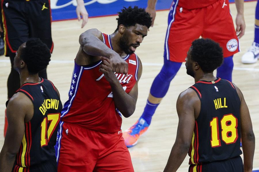 Joel Embiid discusses his injury after Game 1 loss to Hawks - Liberty Ballers