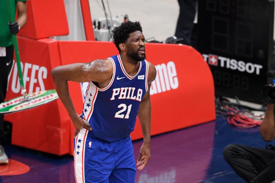 Injured Sixers star Joel Embiid working out before Game 5 vs. Wizards