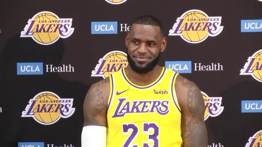 FULL] LeBron James&#39; first press conference with Los Angeles Lakers | NBA Media Day | ESPN - YouTube