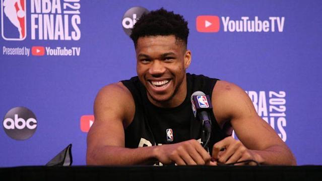 Giannis Antetokounmpo jokingly channels inner Marshawn Lynch at press conference