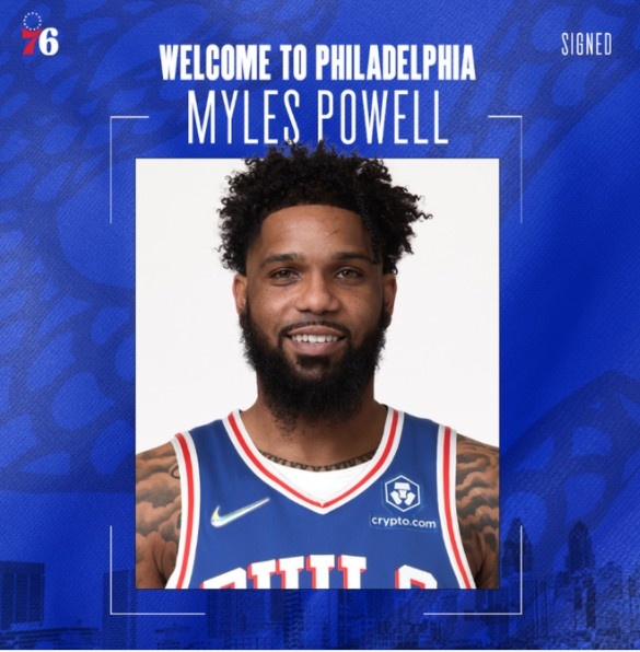 官方：76人正式以雙向合同簽下Myles Powell，他將身披5號球衣