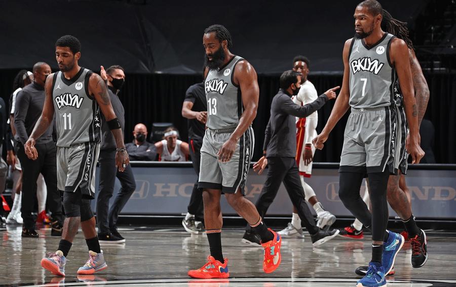 Kevin Durant, Kyrie Irving, James Harden Set For Brooklyn Nets Playoff  Debut | Brooklyn Nets