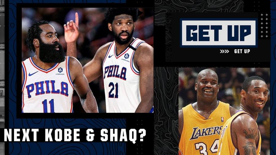 Joel Embiid &amp; James Harden could be like Kobe &amp; Shaq - Kendrick Perkins | Get Up - YouTube