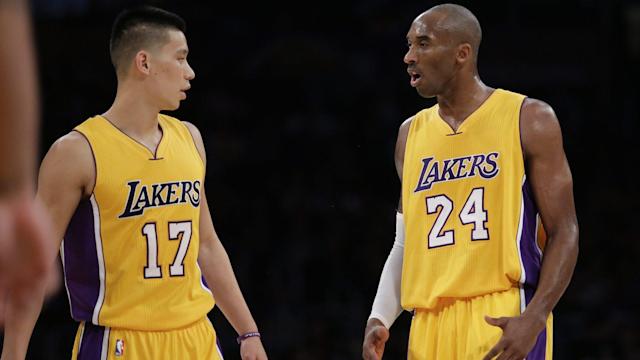 Jeremy Lin: Injured Kobe Bryant once came to pre-trade-deadline practice  just to say bye to &amp;#39;bums&amp;#39;