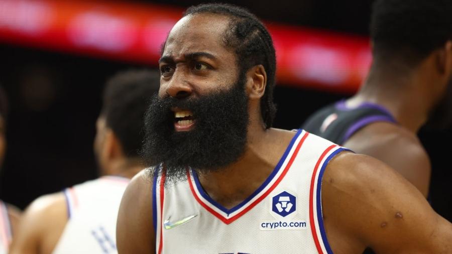 Joel Embiid can't help that James Harden keeps disappearing in big games”: Shannon Sharpe blasts The Beard for a horrendous performance in Philly's loss to Devin Booker's Suns - The SportsRush