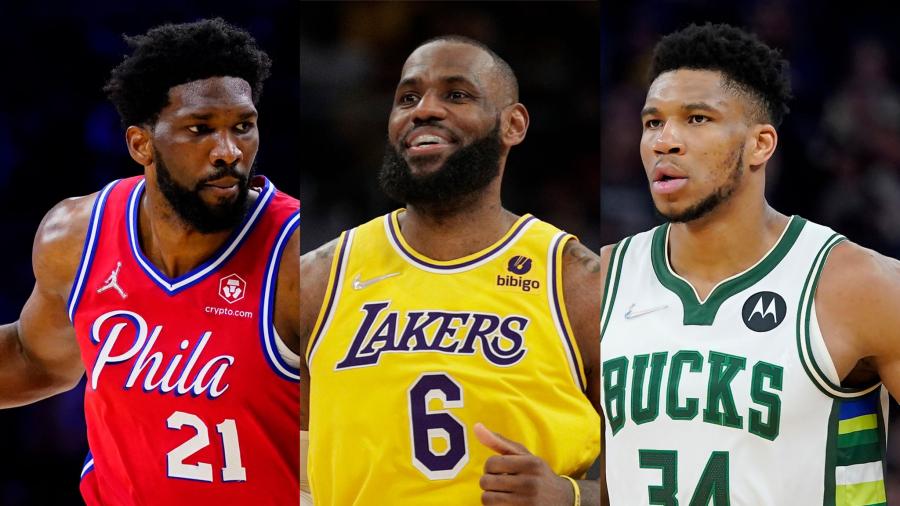 Joel Embiid, LeBron James, Giannis Antetokounmpo locked in historic battle  for NBA scoring title | NBA News | Sky Sports