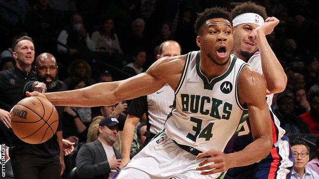 Giannis Antetokounmpo becomes Milwaukee Bucks all-time leading scorer in  win over Brooklyn Nets - BBC Sport