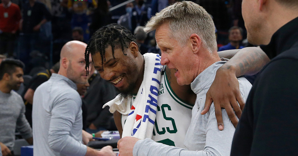 Steve-Kerr-Marcus-Smart (1)