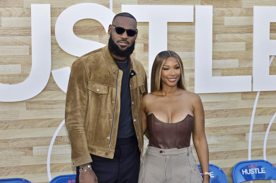 LeBron James, wife Savannah attend 'Hustle' premiere: photos