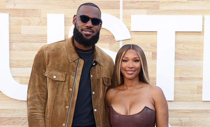 LeBron James' Wife Savannah Goes Chic in Bustier & Heels for 'Hustle' –  Footwear News