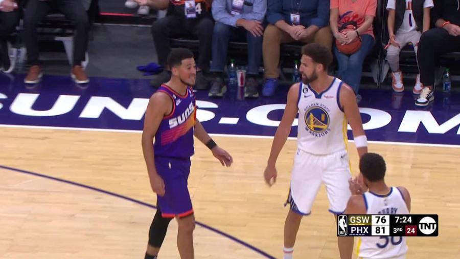 Klay Thompson receives 1st career ejection after heated exchange with Devin  Booker, Suns