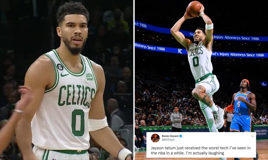 Celtics star Jayson Tatum is called for a technical for CLAPPING and Kevin  Durant slams the foul | Daily Mail Online