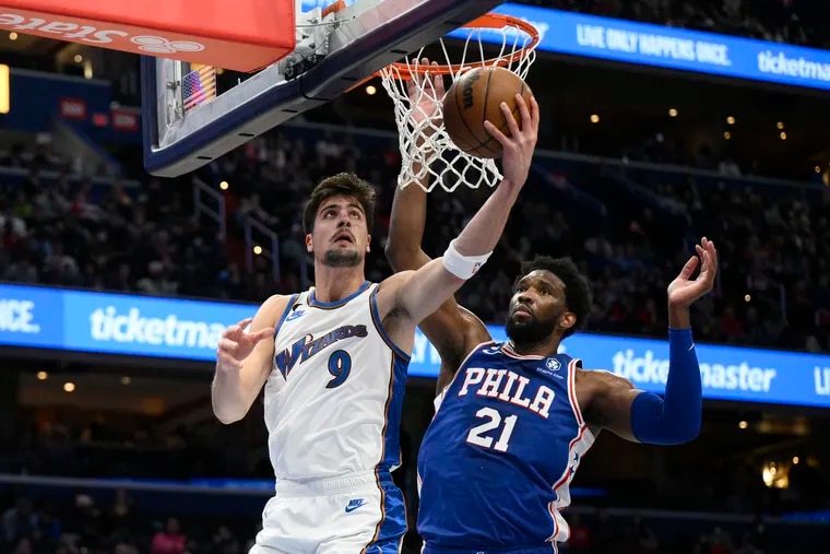 Sixers' winning streak ends in 116-111 loss to Wizards as Joel Embiid's 48  points are not enough