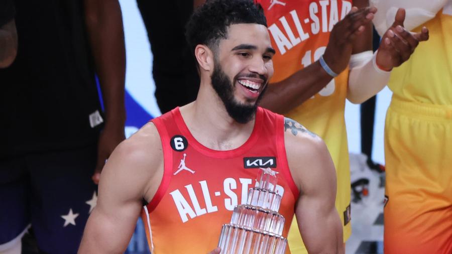 Jayson Tatum presented with Kia NBA All-Star Game Kobe Bryant MVP Award | NBA.com