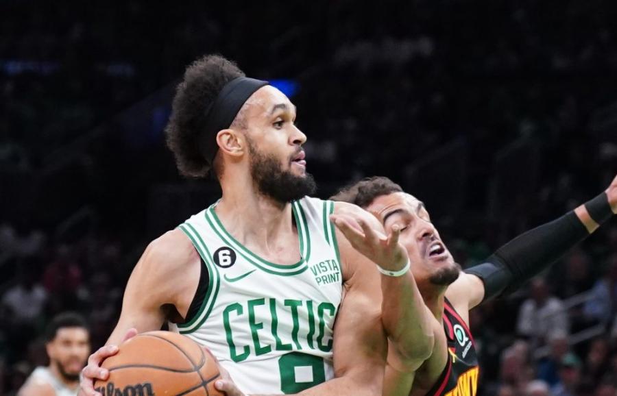 Charles Barkley and Shaq roast Derrick White's hairline