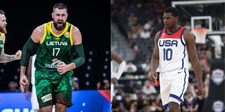 Team-USAs-Anthony-Edwards-and-Team-Lithuanias-Jonas-Valanciunas-750x375