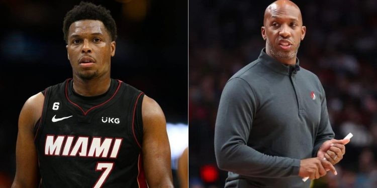 Miami-Heat-player-Kyle-Lowry-and-Portland-Trail-Blazers-head-coach-Chauncey-Billups-Credit-Nick-Wass-and-Hoopswire-750x375