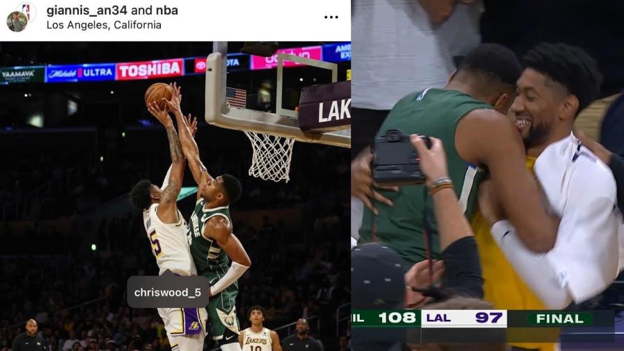 Giannis Antetokounmpo posts photo blocking Christian Wood and tagged him 😂  - YouTube